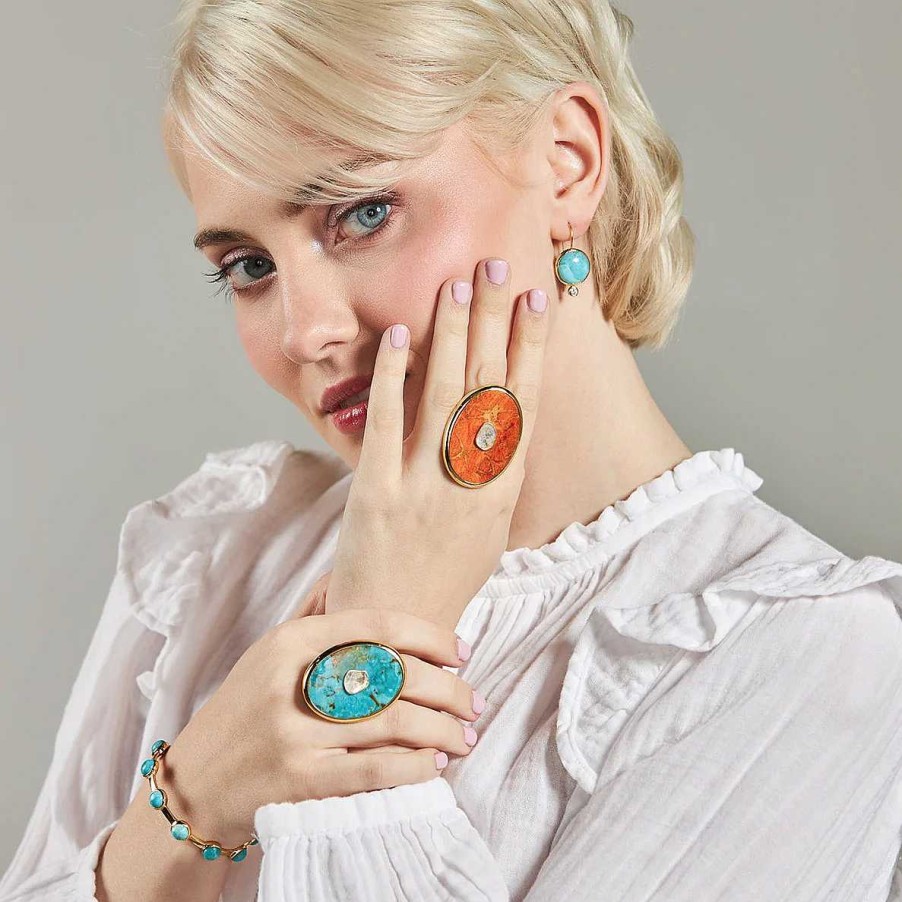 Earrings Bailey's | Laura Foote Tiny Mini Drop Earrings In Mohave Turquoise