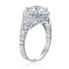 Engagement Rings Bailey's Fine Jewelry | Christopher Designs Round Halo Engagement Ring Setting In 18Kt White Gold