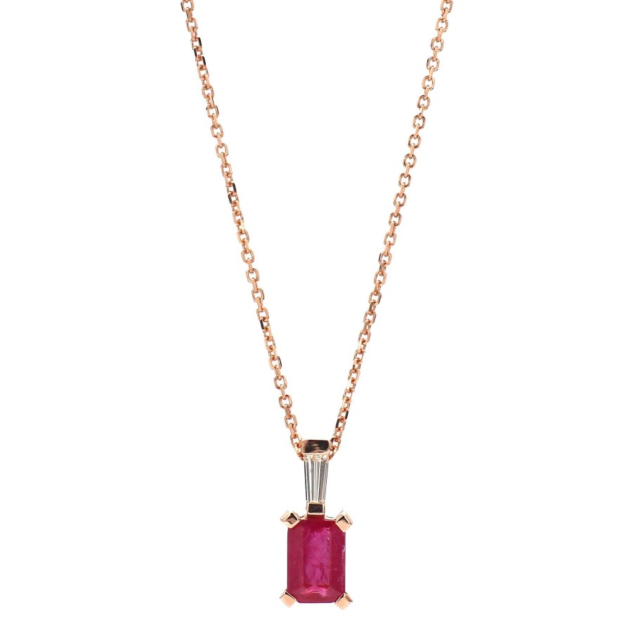 Necklaces & Pendants Bailey's Fine Jewelry | Ruby And Diamond Pendant Necklace