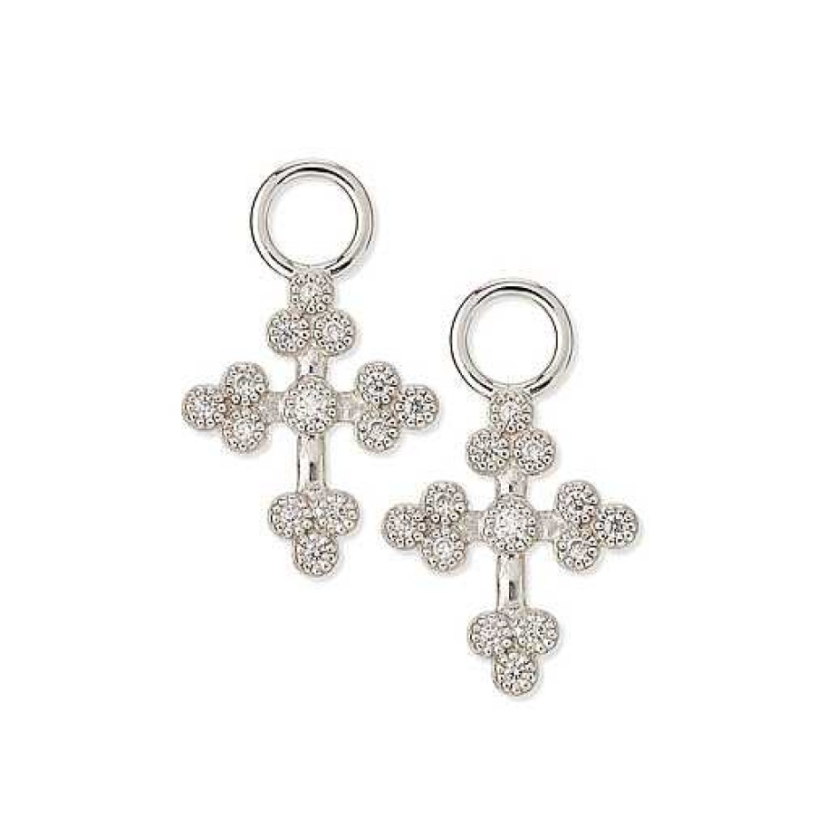 Earrings Jude Frances | Jude Frances Diamond Cross Earring Charms