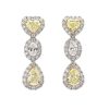 Earrings Bailey's Fine Jewelry | Fancy Yellow And Diamond Heart Drop Earrings