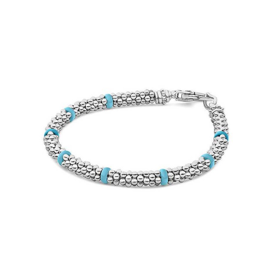 Bracelets & Bangles Lagos | Lagos Blue Caviar Beaded Bracelet, Size Medium