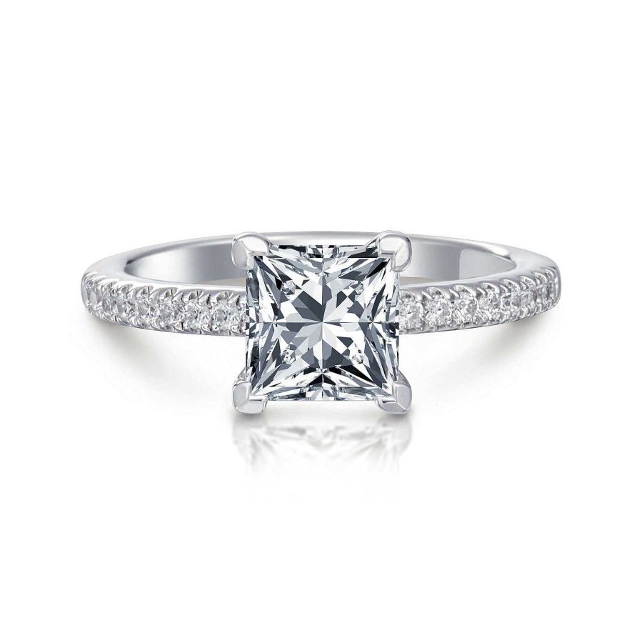 Engagement Rings Bailey's Fine Jewelry | Ann Princess Pave Engagement Ring