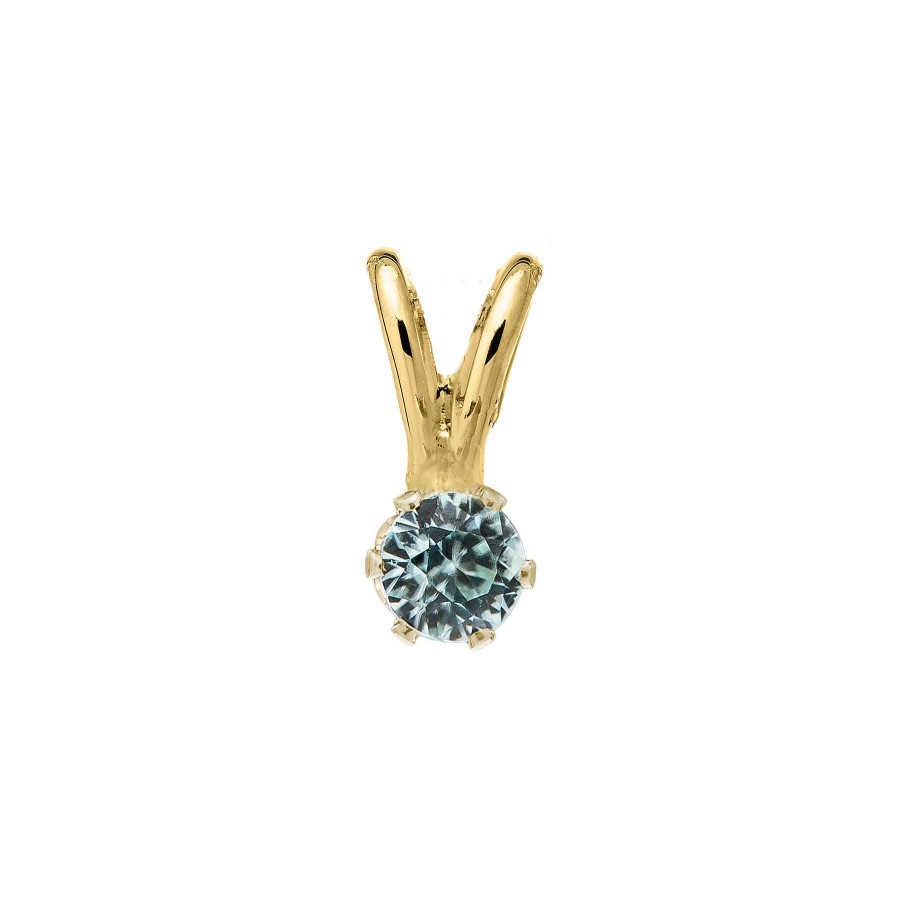 Necklaces & Pendants Bailey's Fine Jewelry | Bailey'S Children'S Collection March Birthstone Aquamarine Pendant Necklace