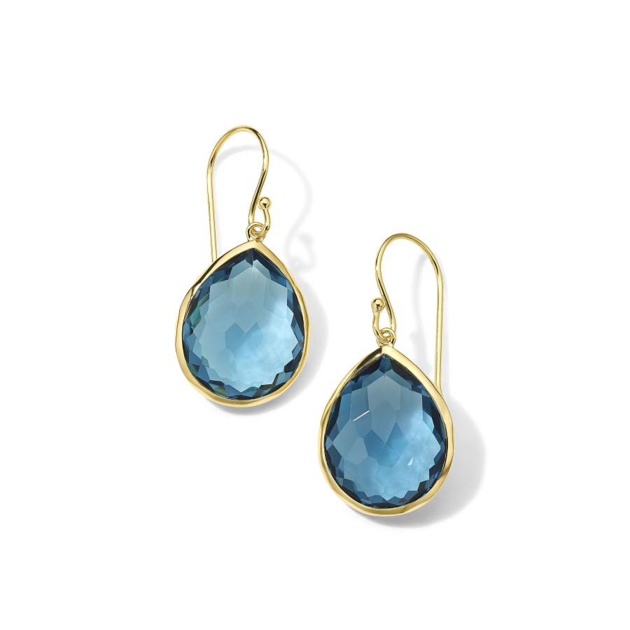 Earrings Ippolita | Ippolita Rock Candy Medium Teardrop Earrings In London Blue Topaz