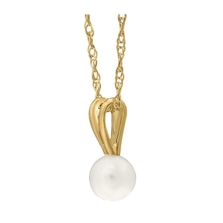 Necklaces & Pendants Bailey's Fine Jewelry | Bailey'S Children'S Collection June Birthstone Pearl Pendant Necklace