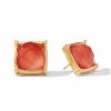 Earrings Julie Vos | Julie Vos Antonia Statement Stud Earring In Iridescent Coral