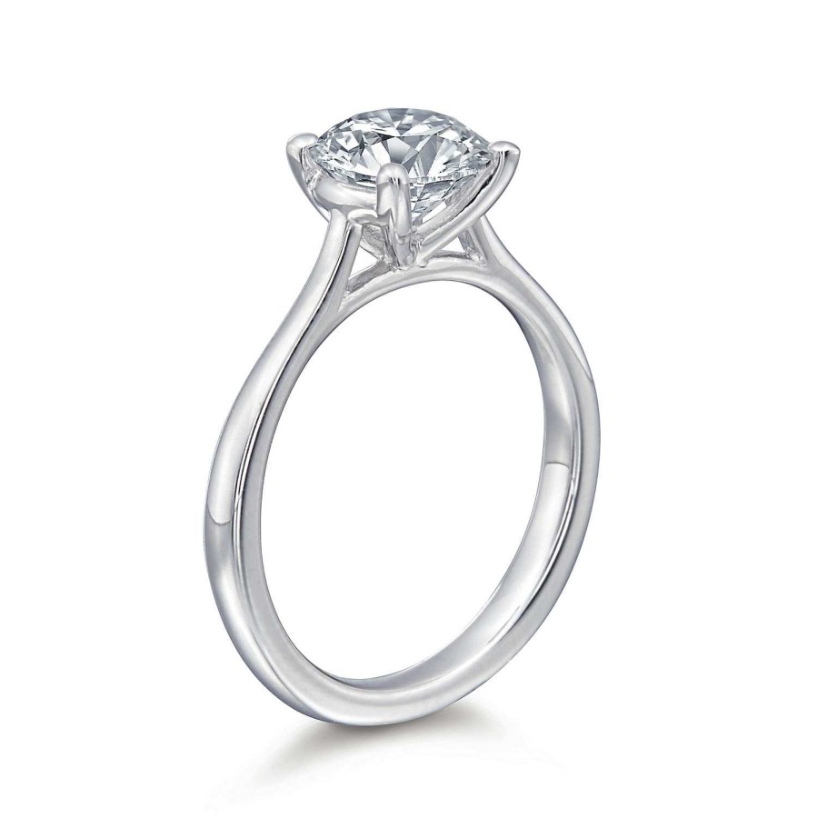 Engagement Rings Bailey's Fine Jewelry | Grace Round Solitaire Engagement Ring