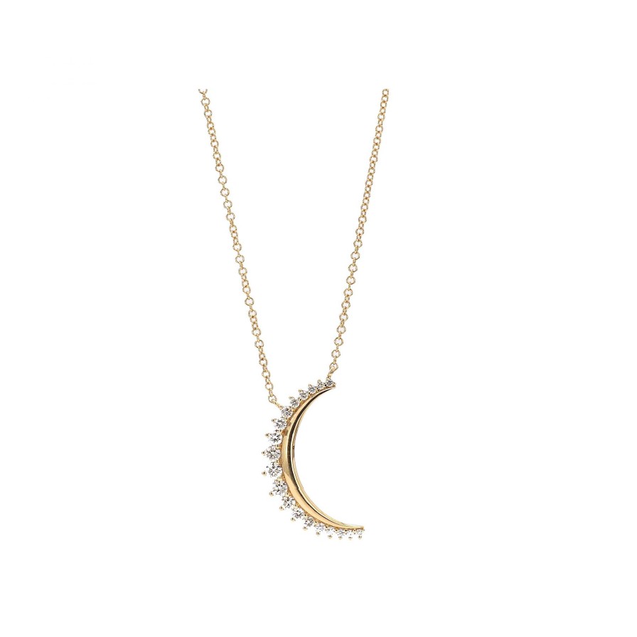 Necklaces & Pendants Bailey's Fine Jewelry | Diamond Crescent Necklace