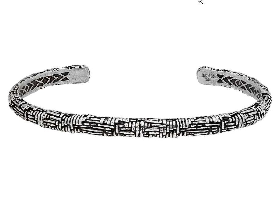 Bracelets & Bangles John Varvatos | John Varvatos Artisan Woven Silver Cuff Bracelet