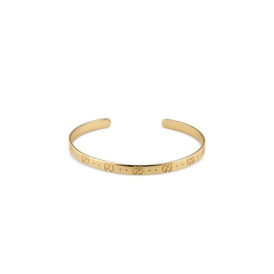 Bracelets & Bangles Gucci | Gucci Icon 18K Yellow Gold Cuff Bracelet