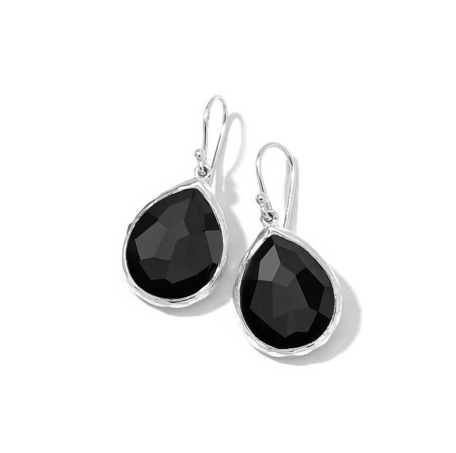 Earrings Ippolita | Ippolita Black Onyx Teardrop Earrings In Sterling Silver