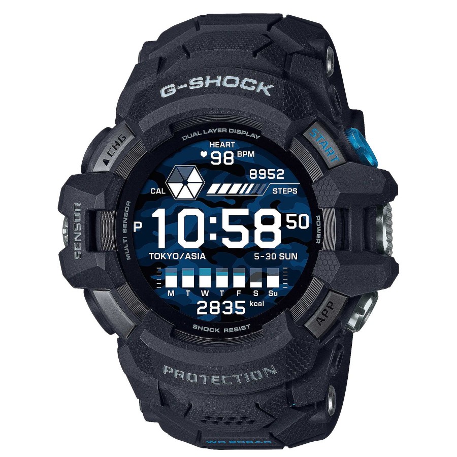 Watches G-Shock | G-Shock 56.3Mm Black Multi-Sport Smartwatch