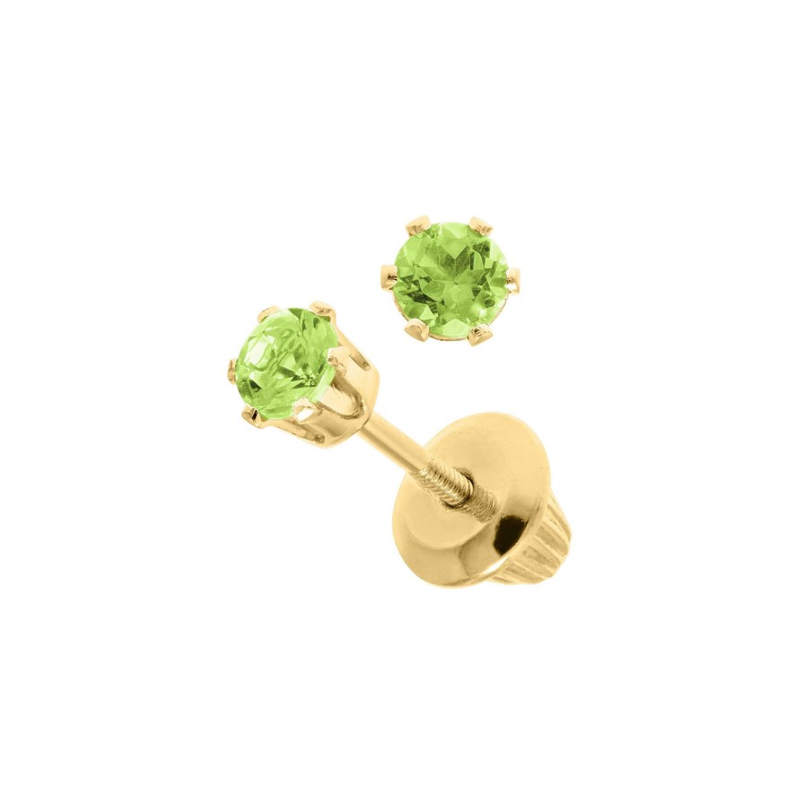 Earrings Bailey's Fine Jewelry | Bailey'S Children'S Collection August Birthstone Peridot Stud Earrings