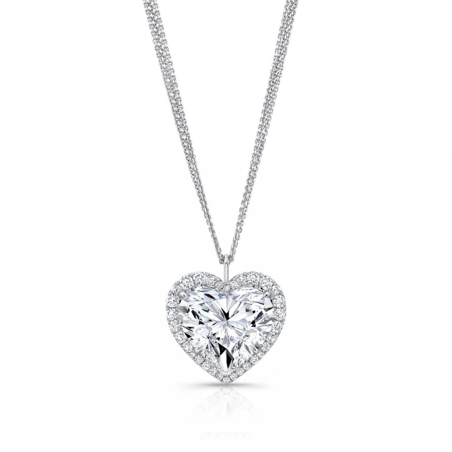 Necklaces & Pendants Bailey's Fine Jewelry | Heart-Shaped Diamond Pendant Necklace