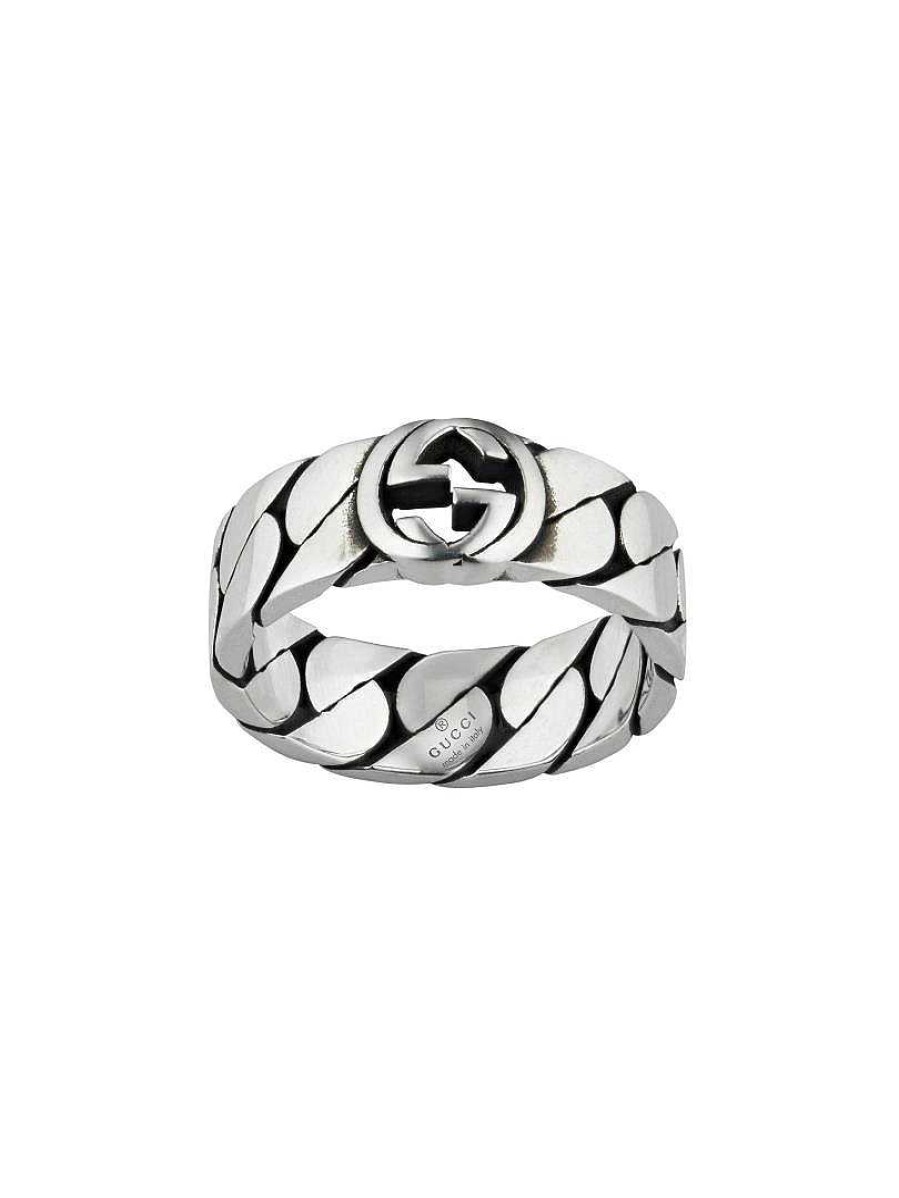 Fashion Rings Gucci | Gucci Interlocking G Silver Band Ring