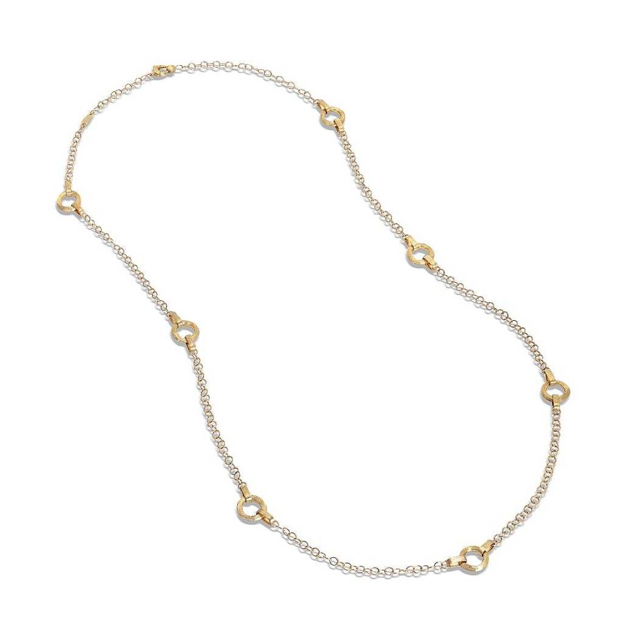 Necklaces & Pendants Marco Bicego | Marco Bicego Jaipur Collection Flat Link Long Chain Necklace