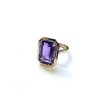 Fashion Rings Goshwara | Goshwara Amethyst Emerald Cut Bezel Set Ring