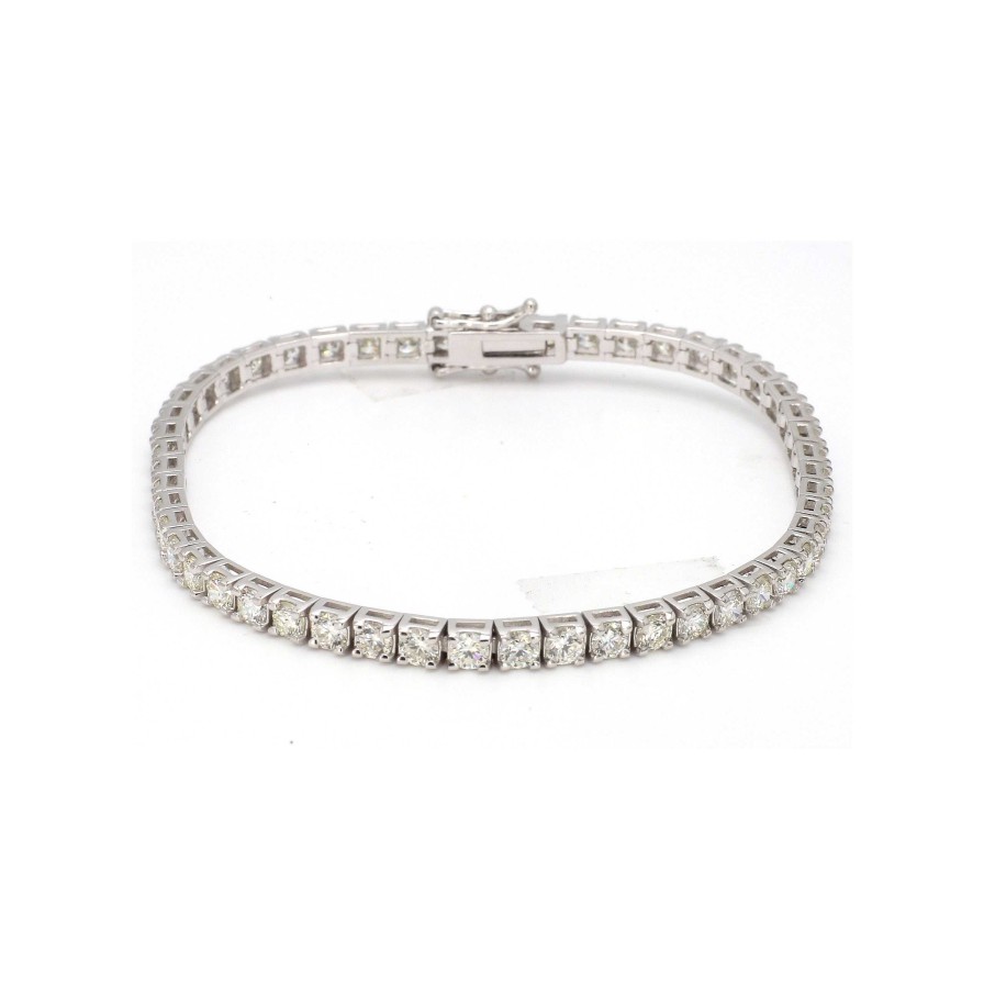 Bracelets & Bangles Bailey's Fine Jewelry | White Gold Round Diamond Tennis Line Bracelet