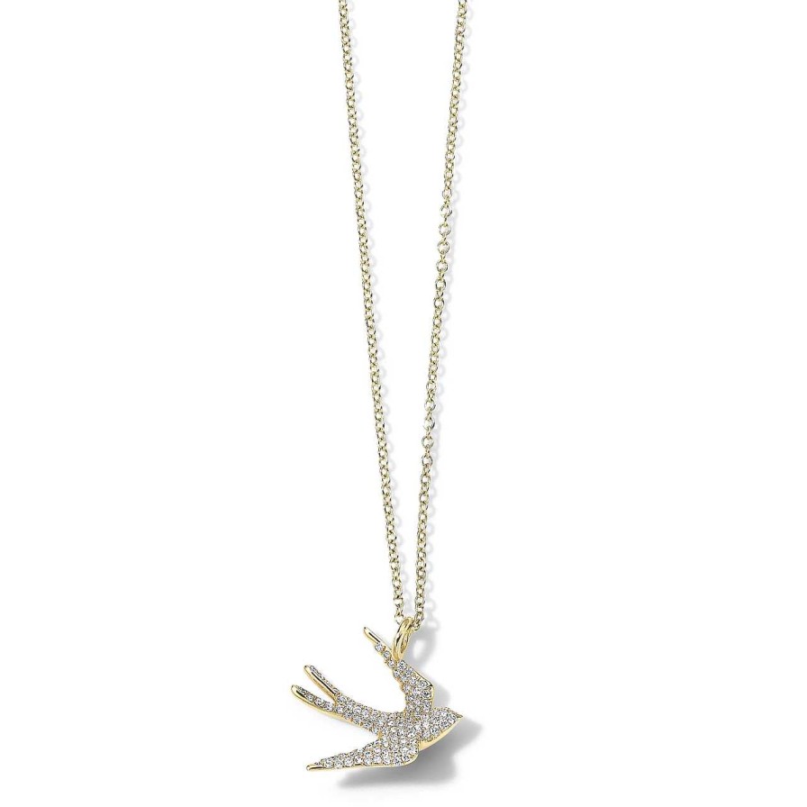 Necklaces & Pendants Ippolita | Ippolita Stardust Mini Pave Diamond Dove Pendant Necklace In Gold