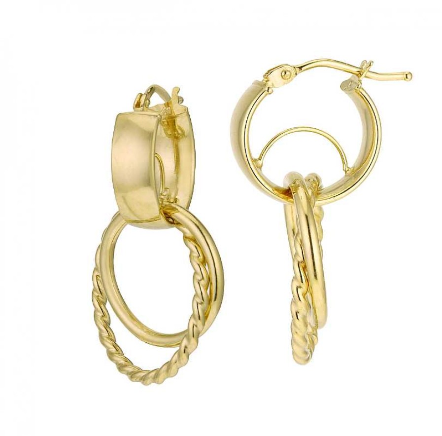 Earrings Bailey's | 14K Yellow Gold Interlocking Triple Hoop Earrings