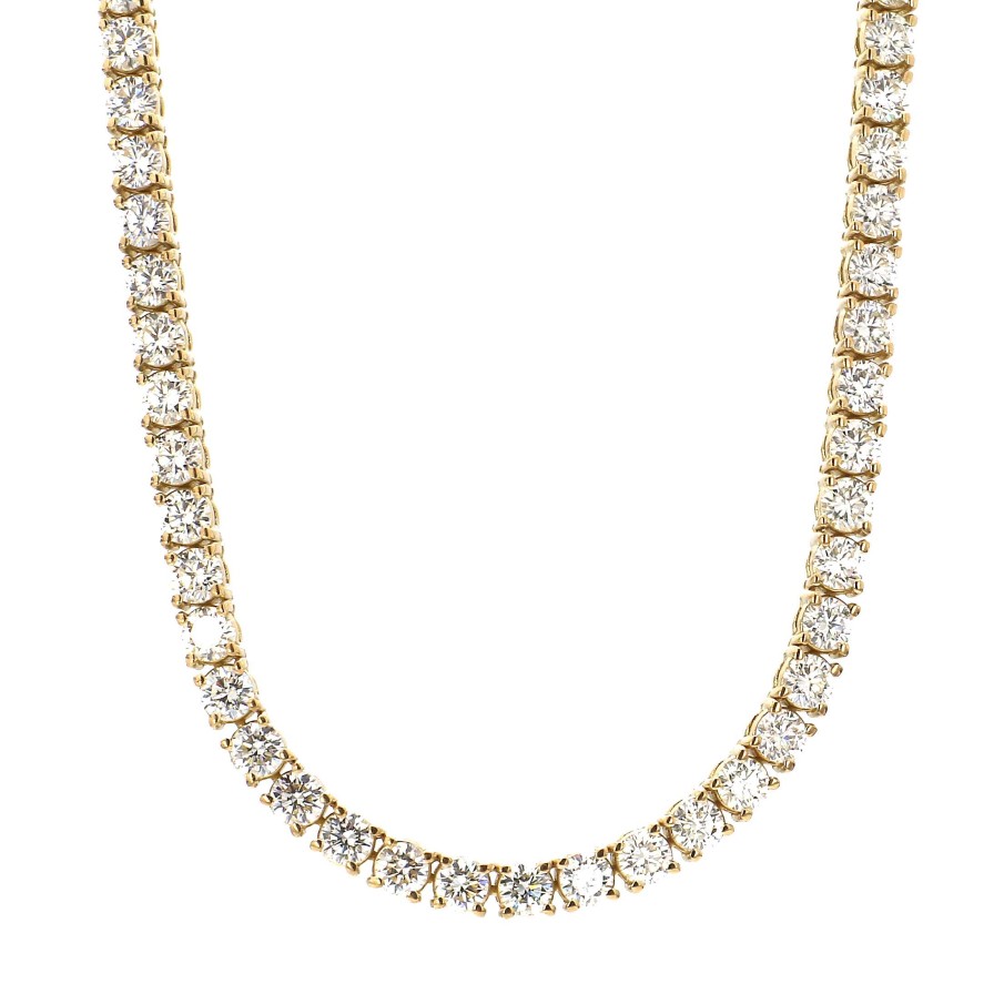 Necklaces & Pendants Bailey's Fine Jewelry | Basket Set Round Diamond Tennis Necklace