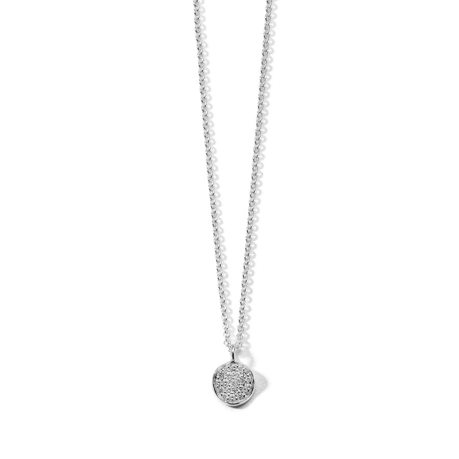 Necklaces & Pendants Ippolita | Ippolita Stardust Mini Flower Pave Diamond Disc Pendant