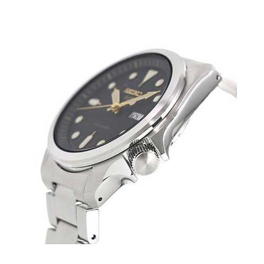 Watches Seiko | Seiko 40Mm Stainless Steel 5 Sports Watch