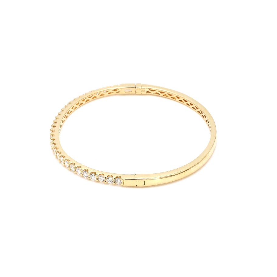 Bracelets & Bangles Bailey's Fine Jewelry | 1.85Ct Diamond Hinge Bangle Bracelet