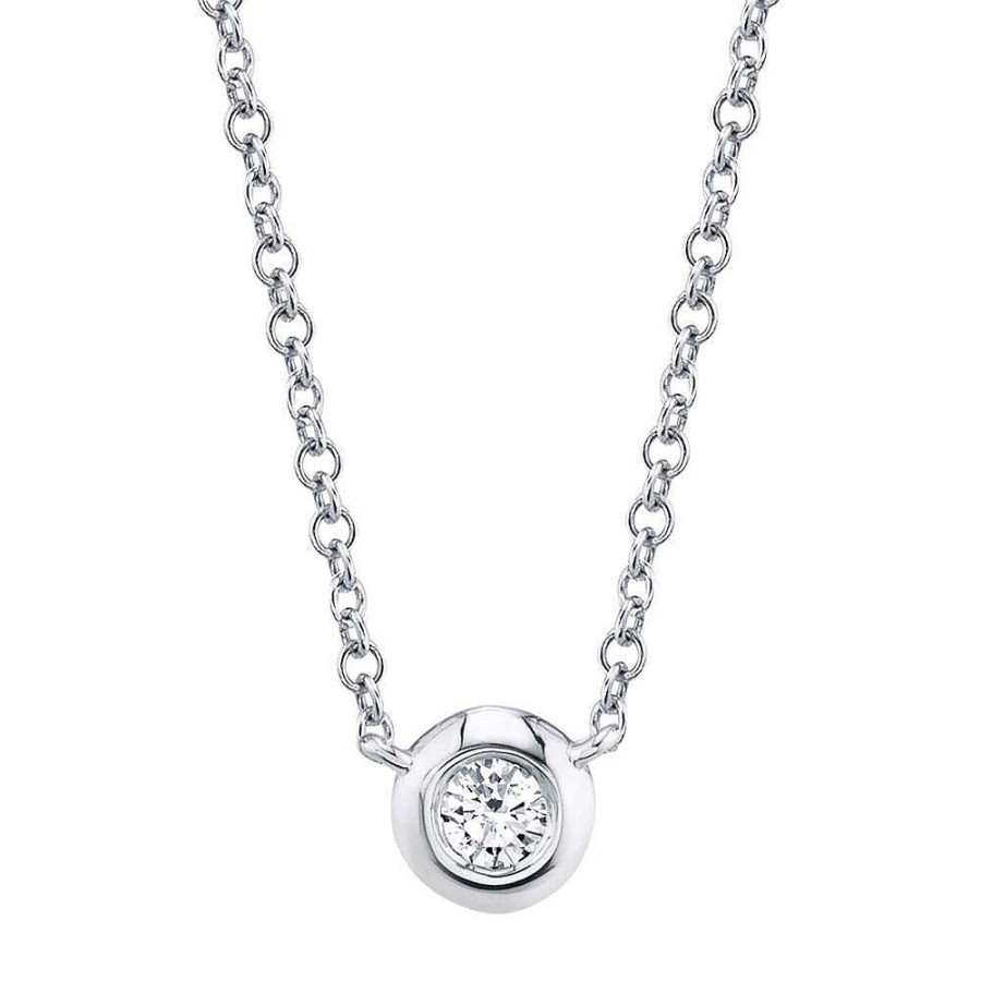 Necklaces & Pendants Bailey's Fine Jewelry | 0.05Ct Single Diamond Bezel Necklace