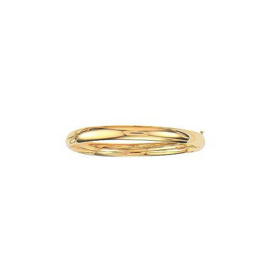 Bracelets & Bangles Bailey's Fine Jewelry | Domed Polished Bangle In 14Kt Yellow Gold