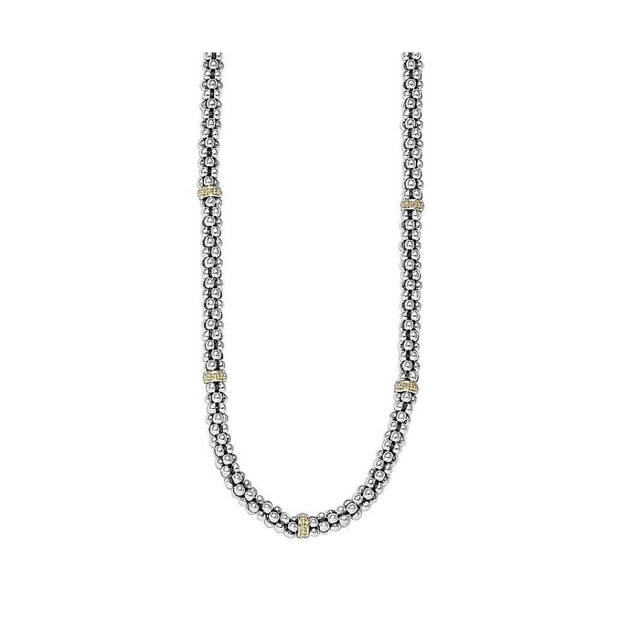 Necklaces & Pendants Lagos | Lagos Signature Caviar Beaded Necklace With Gold