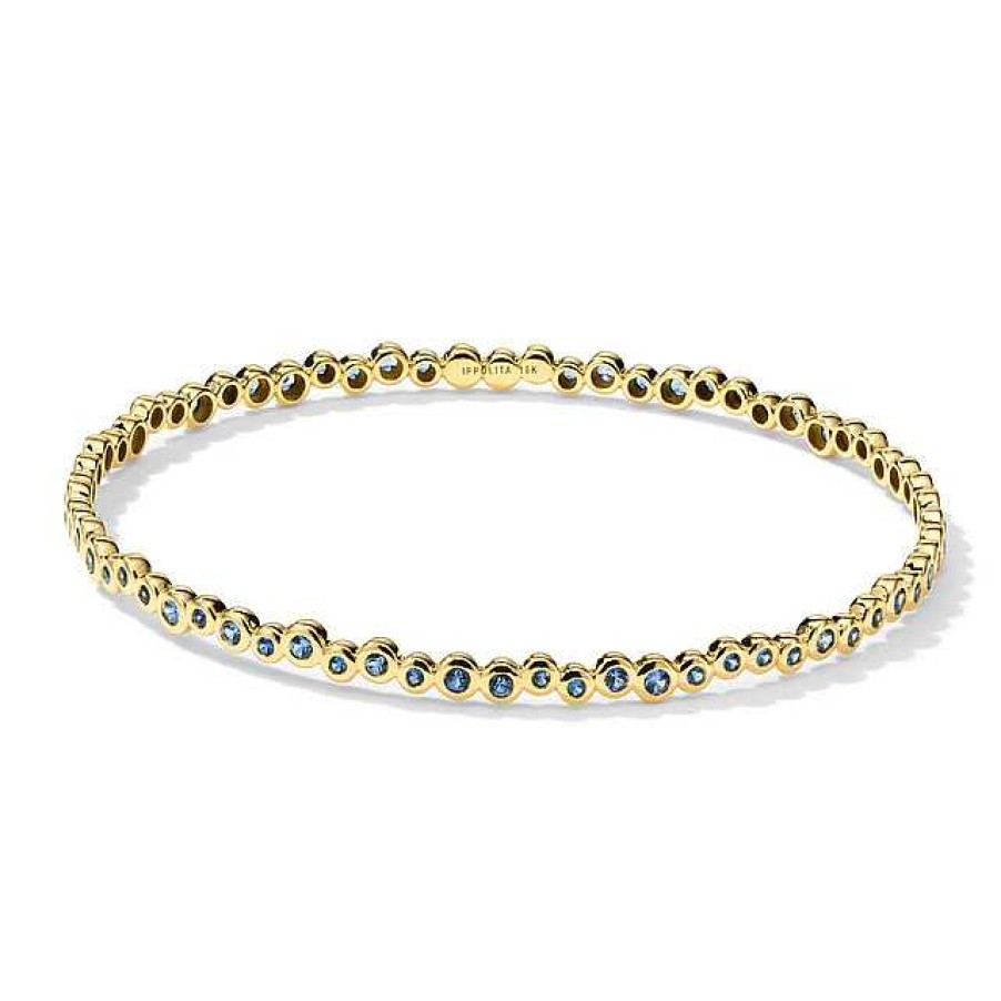 Bracelets & Bangles Ippolita | Ippolita Stardust Sapphire Starlet Bangle In 18K Gold