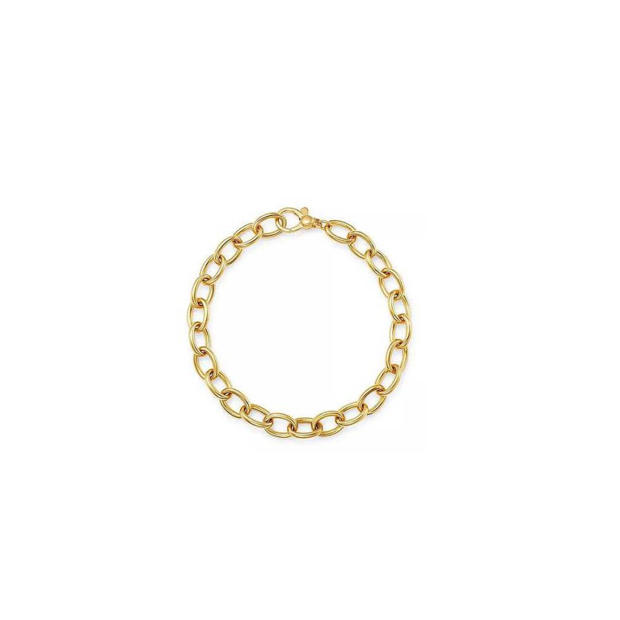 Bracelets & Bangles Roberto Coin | Roberto Coin Oval Link Charm Bracelet