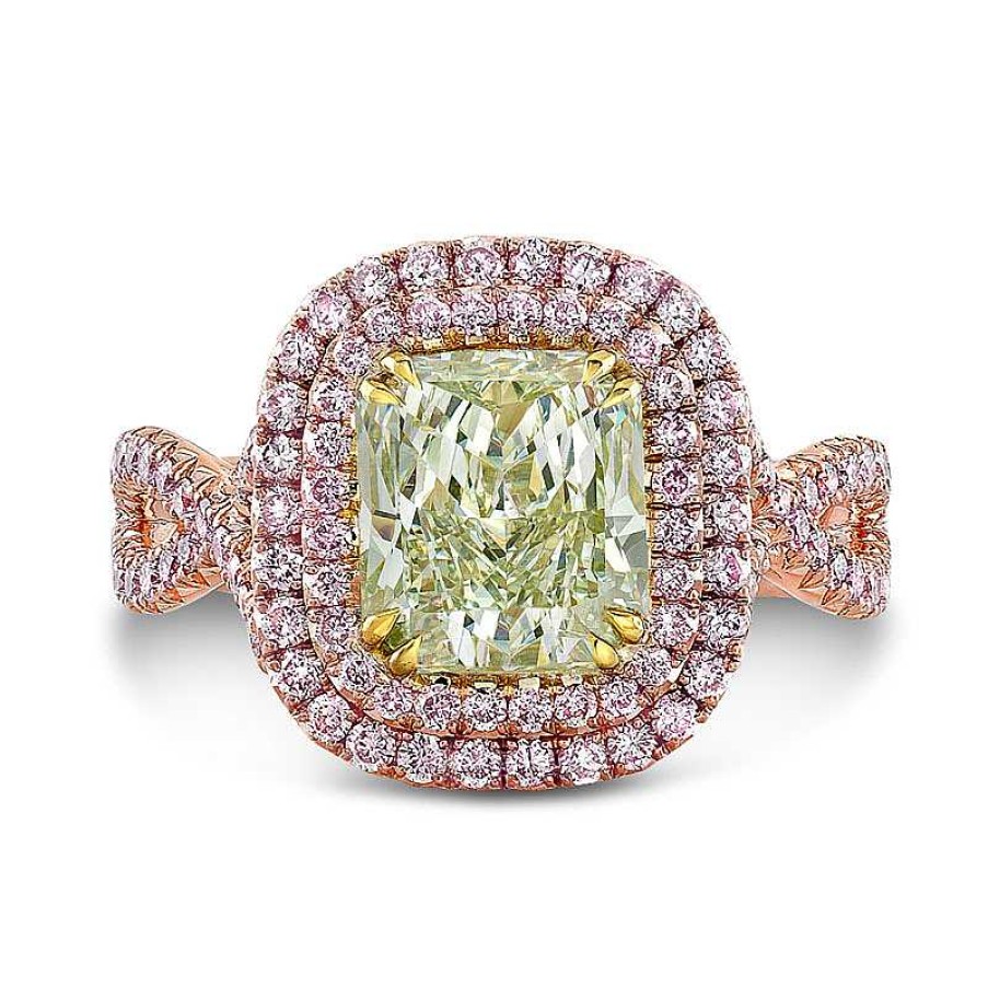 Fashion Rings Bailey's Fine Jewelry | Fancy Color Diamond Halo Ring