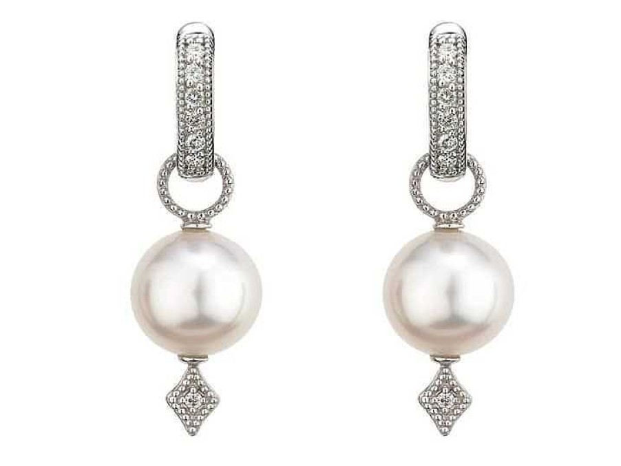 Earrings Jude Frances | Jude Frances 18 Gold Pearl And Diamond Earring Charms