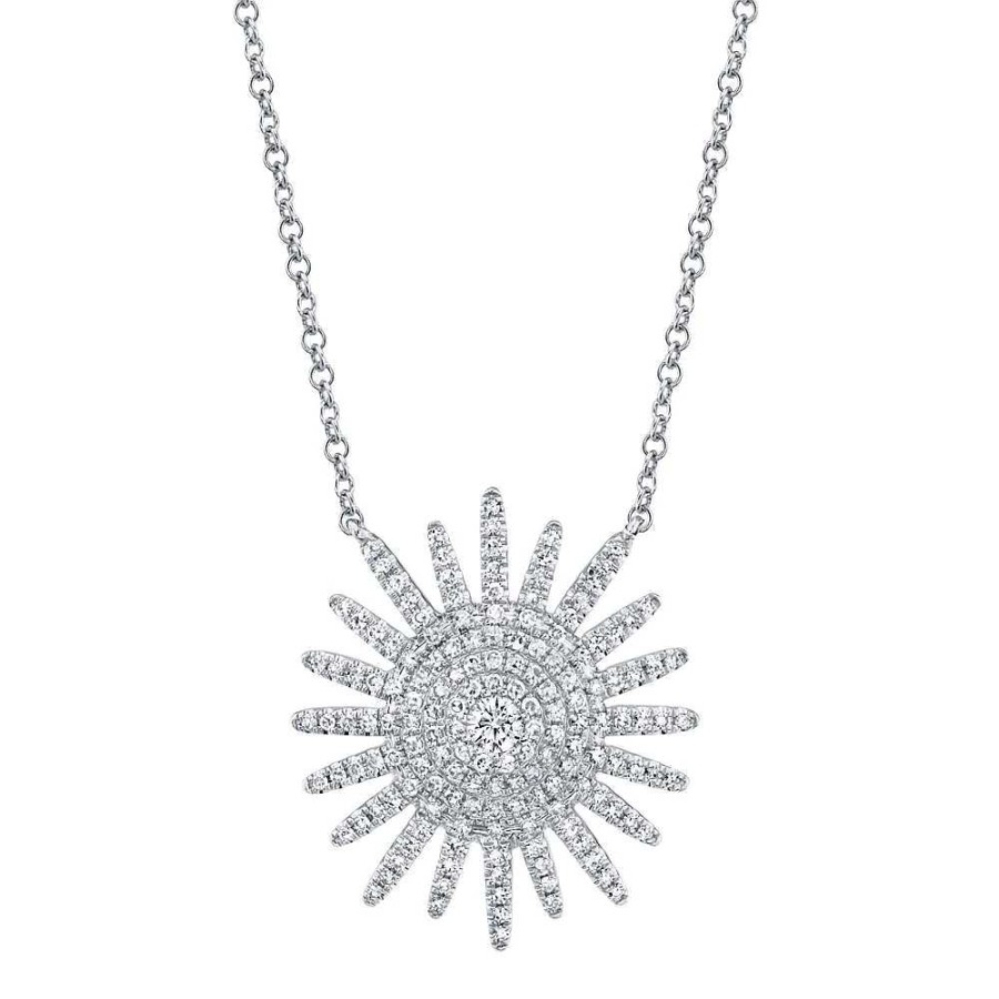 Necklaces & Pendants Bailey's Fine Jewelry | Diamond Sunburst Pendant Necklace