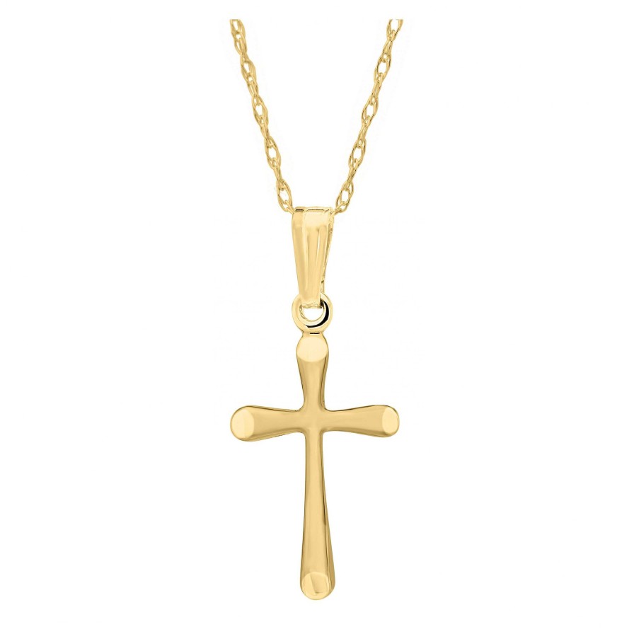 Necklaces & Pendants Bailey's Fine Jewelry | Children'S Domed Cross Pendant