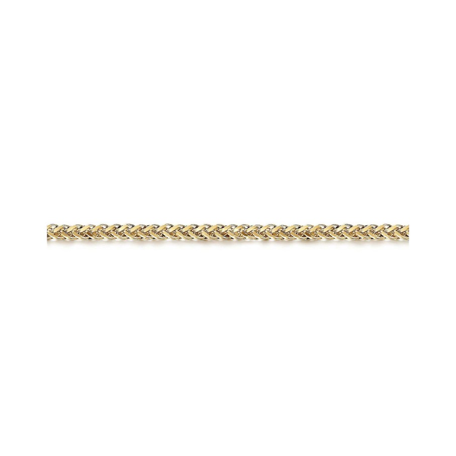 Bracelets & Bangles Gabriel & Co | Gabriel 14K Yellow Gold Mens Wheat Chain Bracelet