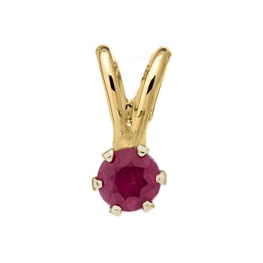 Necklaces & Pendants Bailey's Fine Jewelry | Bailey'S Children'S Collection July Birthstone Ruby Pendant Necklace