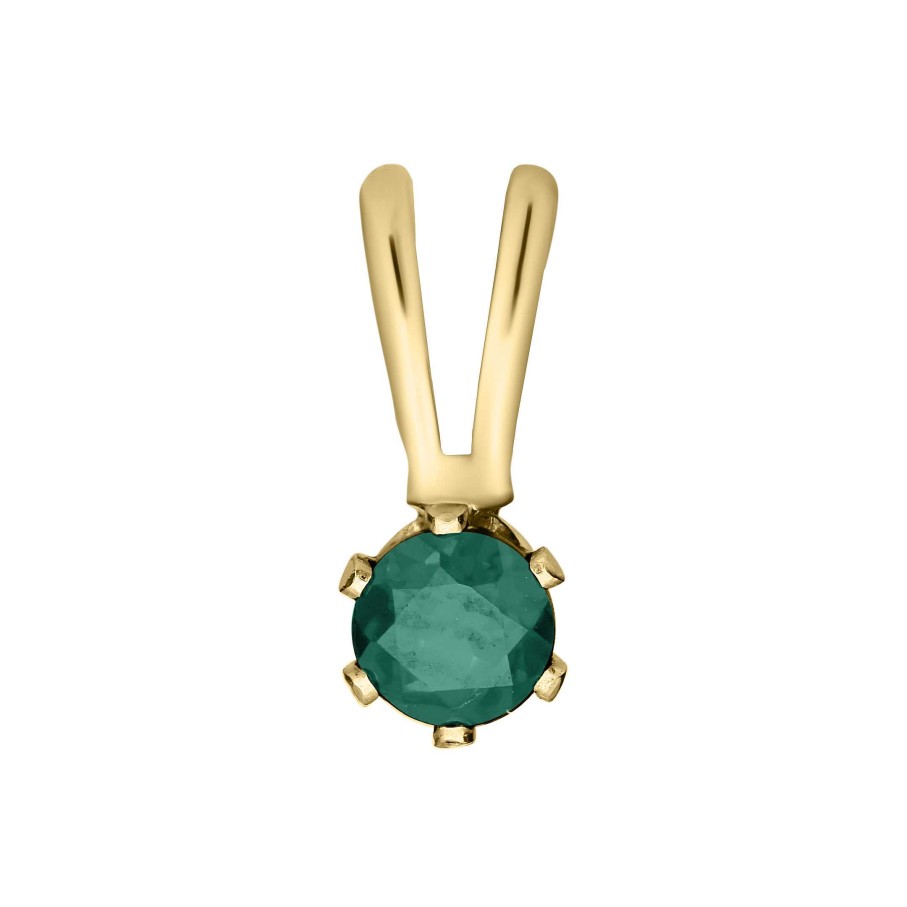 Necklaces & Pendants Bailey's Fine Jewelry | Bailey'S Children'S Collection May Birthstone Emerald Pendant Necklace