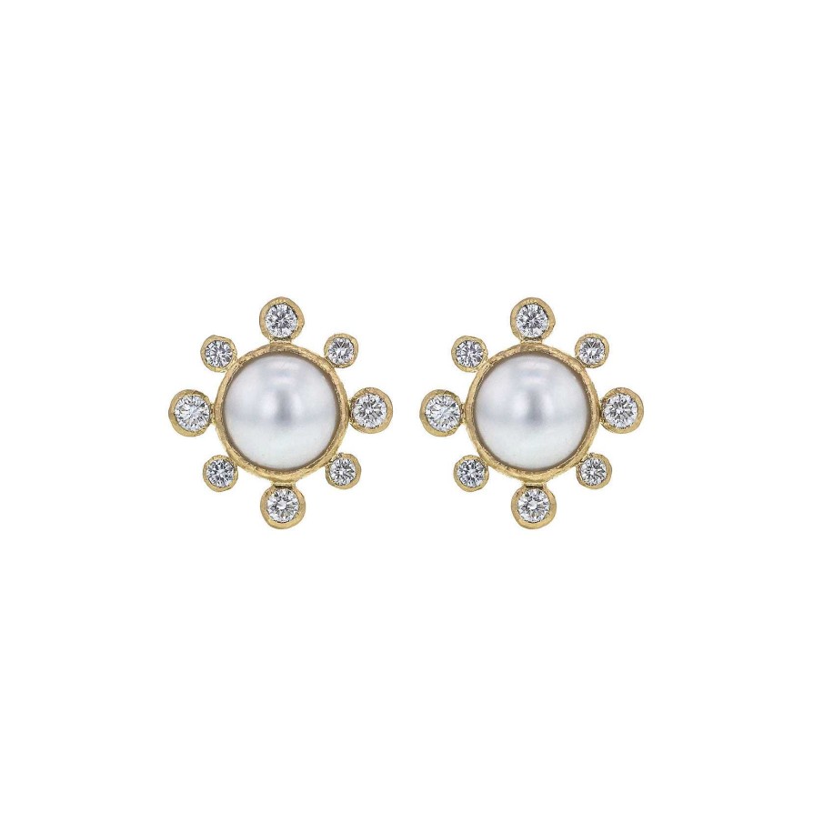 Earrings Elizabeth Locke | Elizabeth Locke Pearl And Diamond Stud Earrings