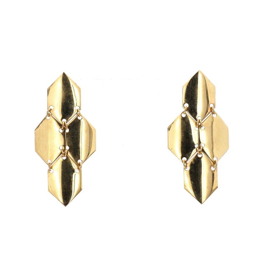 Earrings Bailey's Fine Jewelry | Bailey'S Estate Hexagonal Linked Drop Earrings