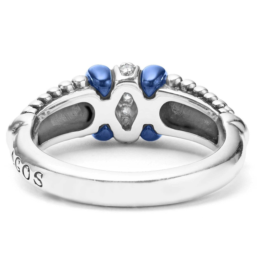 Fashion Rings Lagos | Lagos Blue Caviar Ceramic And Caviar Diamond Ring