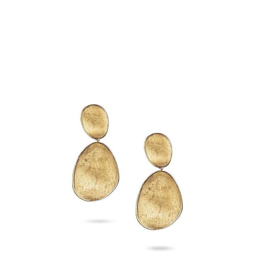 Earrings Marco Bicego | Marco Bicego Lunaria Large Double Drop Earrings In 18Kt Yellow Gold