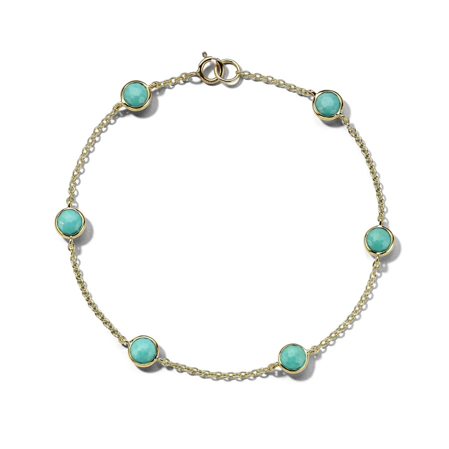 Bracelets & Bangles Ippolita | Ippolita Lollipop 6 Stone Station Bracelet In Turquoise