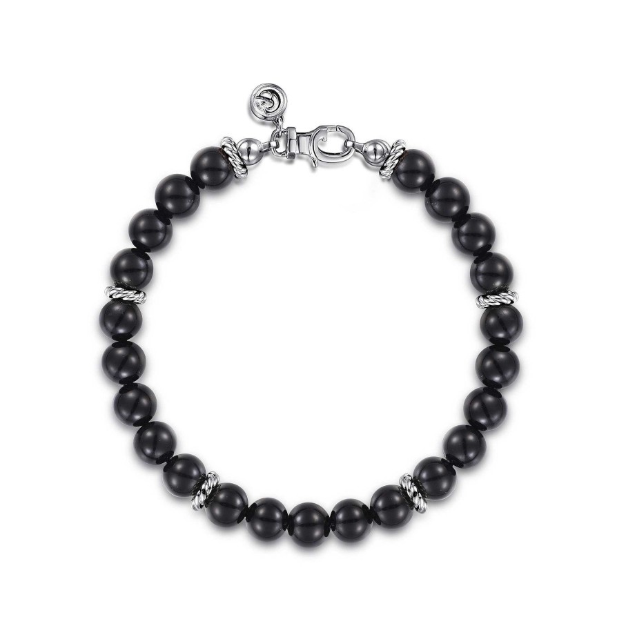 Bracelets & Bangles Gabriel & Co | Gabriel 925 Sterling Silver 8Mm Black Onyx Bracelet