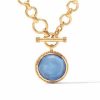 Necklaces & Pendants Julie Vos | Julie Vos Flora Statement Necklace In Iridescent Chalcedony Blue