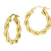 Earrings Bailey's | 14K Yellow Gold 15Mm Twisted Hoop Earrings