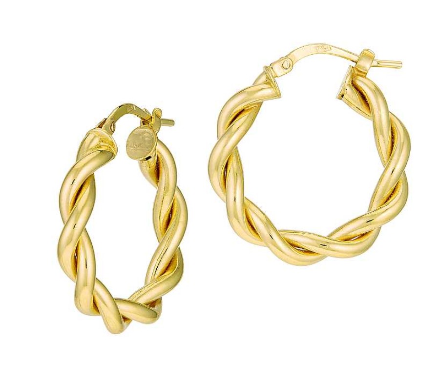 Earrings Bailey's | 14K Yellow Gold 15Mm Twisted Hoop Earrings